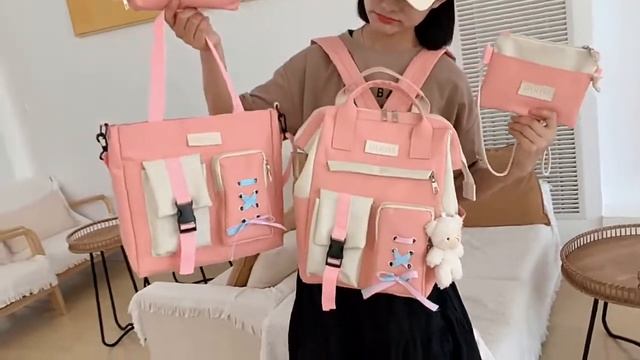 Шкільний підлітковий рюкзак, сумка, косметичка та пенал набір 4 в 1 для дівчинки Lucky Me