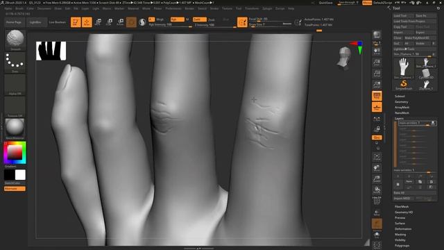 Realistic Hand - Speed sculpting in ZBrush (first time sculpting a hand!) смотреть онлайн