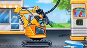 Игра. Строительная техника для детей. Часть 1. Строим дом