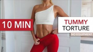 10 MIN TUMMY TORTURE - Killer Sixpack Vol. 3 - extreme ab workout I PS_ no mountain climbers