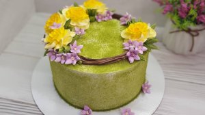 Как просто украсить торт! Махровые НАРЦИССЫ из крема!