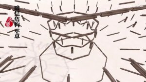 应县木塔。Деревянная пагода Инсянь в провинции Шаньси.
Структура пагоды на 3D  модели.