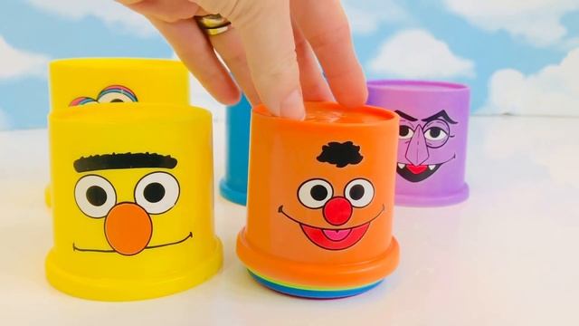 Sesame Street Stacking Cups LEARNING Videos FOR KIDS TODDLERS смотреть онлайн