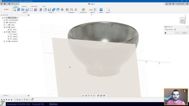 Logo SVG su Vaso [Fusion 360 - Tutorial ITA] смотреть онлайн