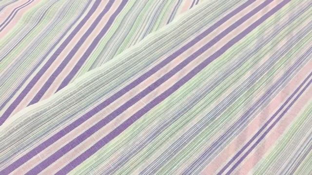 Полулен "Постельный меланж с сиреневой/розовой полоской", ш.2.2м, лен-30%, хлопок-70%, АРТ 17904 смотреть онлайн