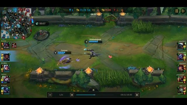 Legue of Legends Wild Rift Нуб на Люциане и топ 200 акали поднимают ранг смотреть онлайн