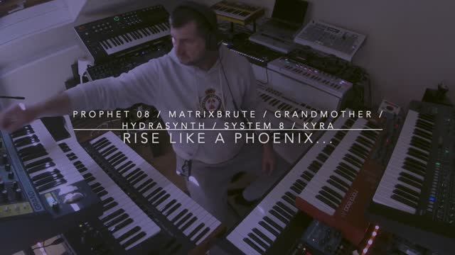 Rise Like A Phoenix.... ( Grandmother, Matrixbrute, Prophet 08, Hydrasynth, Kyra, System 8 )