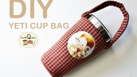 Как сшить милую сумку-чехол для бутылки или стакана. Быстро и легко.