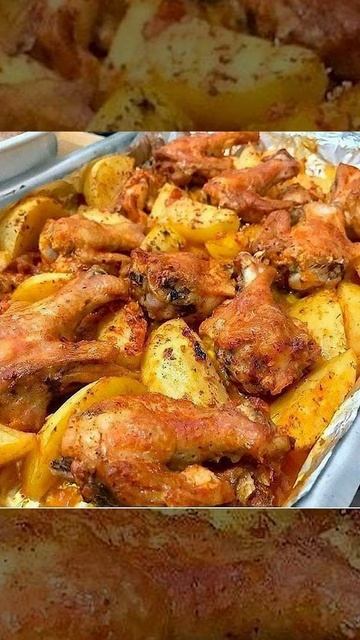 Жареные куриные бедра с картофелем #shorts