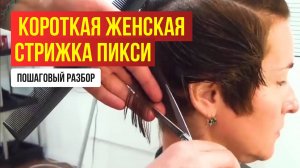 Стрижка ПИКСИ шаг за шагом ТЕХНИКА ЦЕЛИКОМ - лучший урок для парикмахеров.