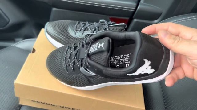 Under Armour Project Rock BSR 2 Black White Training Shoes смотреть онлайн