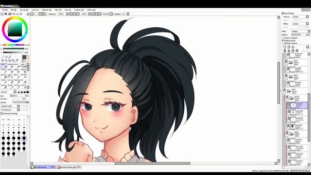 【Speedpaint】Yaomomo in Red Kimono! (BNHA Fanart) смотреть онлайн