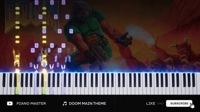 Main Theme - Doom [Piano Tutorial] смотреть онлайн