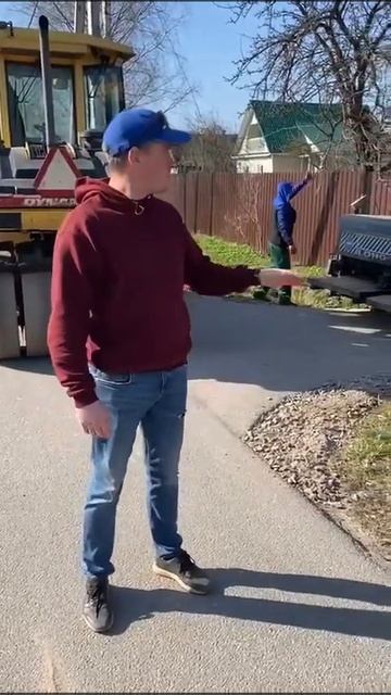 Начало строительства дороги из Асфальтовой крошки в посёлке Невская Дубровка.