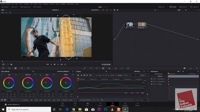 Power Windows Tracking and selective tracking In Davinci Resolve смотреть онлайн