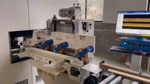 Пример подачи заготовок и отработки сканера древесины SDC