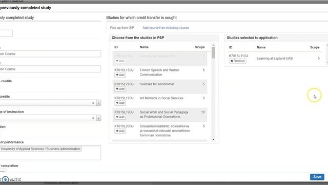 Supplementing a credit transfer application смотреть онлайн