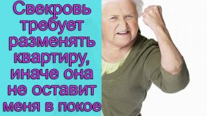 Свекровь требует разменять квартиру, иначе она не оставит меня в покое. Истории из жизни