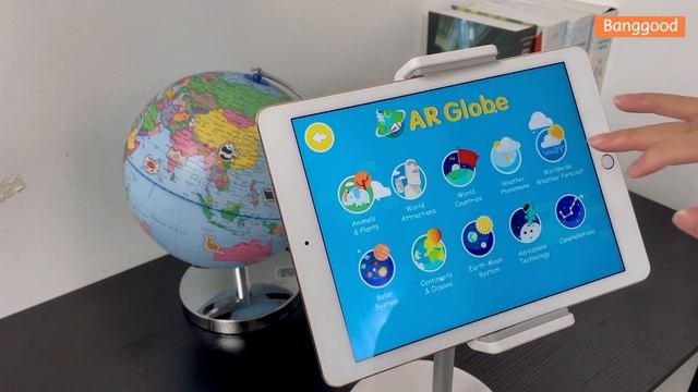 DIPPER G902 Realistic 3D Scenes AR Globe with Night Light - Banggood Toy смотреть онлайн