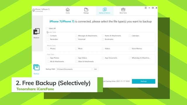 Tenorshare ICareFone - IPhone Backup Extractor/ Smart IOS Management