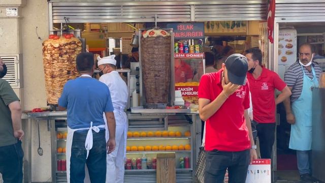 Istanbul Street Food [ DONER ] In TAKSIM square смотреть онлайн