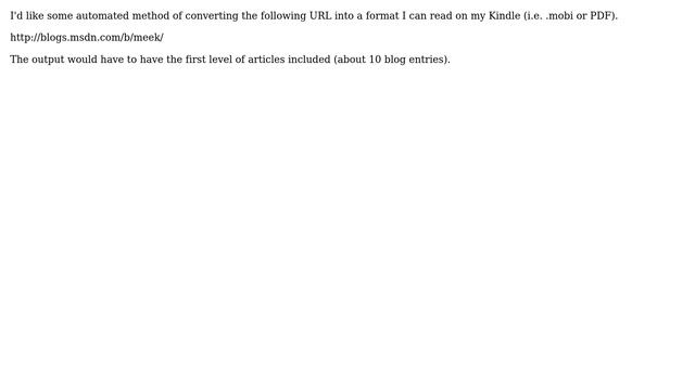 Utility to convert web page into .mobi or .pdf (for Kindle)? (2 Solutions!!) смотреть онлайн