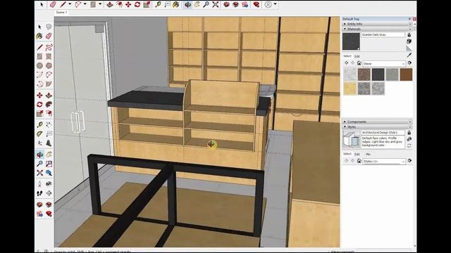 Modern Reception Counter & Desk, Sketchup drawing for beginner sketchup 3d modeling tutorial #69 смотреть онлайн