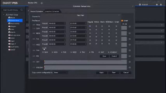 Schedule record for SmartPSS 2.0 смотреть онлайн