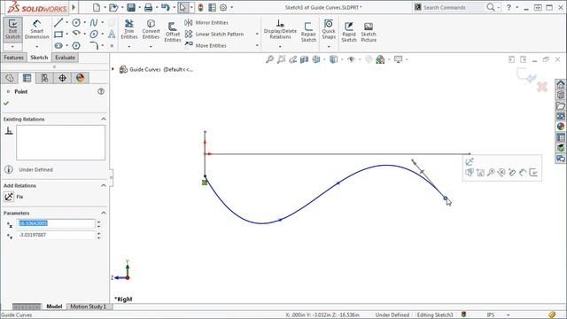Sweeps - Guide Curves in SOLIDWORKS 2016 смотреть онлайн