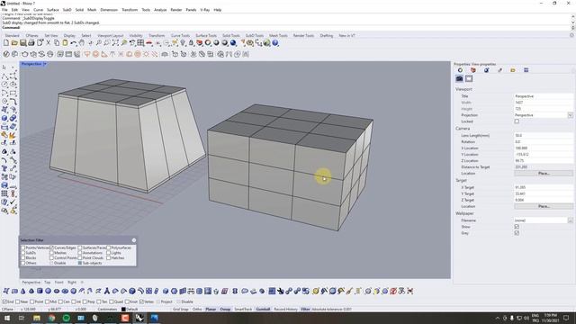 Rhino 7 SubD Modelleme Eğitimi - Bölüm 3 Ders 1 - Puf Çizimi Aşama 1 / Temel Form смотреть онлайн