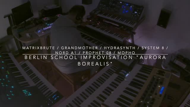 Berlin School Impro Aurora Borealis & Matrixbrute, Hydrasynth, Nord A1, System 8, Grandmother etc. смотреть онлайн