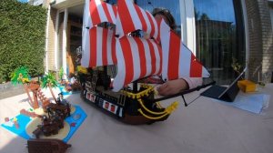 Lego pirate ship Barracuda Bay from shipwreck conversion - Erix Collectables #83