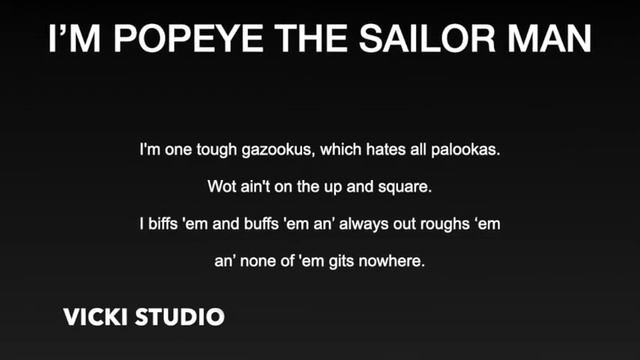 I'M POPEYE THE SAILOR MAN - POPEYE THE SAILOR piano смотреть онлайн