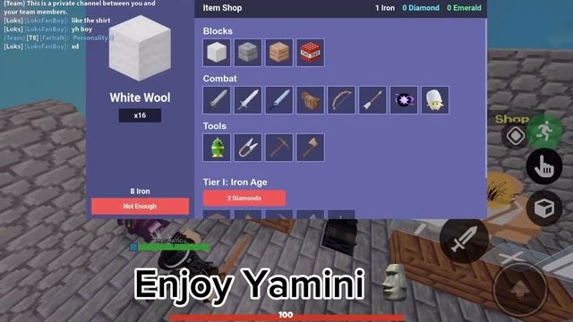 Playing with no kits in 5v5 Roblox Bedwars (Yamini gameplay too) смотреть онлайн