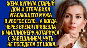 Жена купила старый дом и отправила угасающего мужа в село, а когда привезла к миллионеру нотариуса..