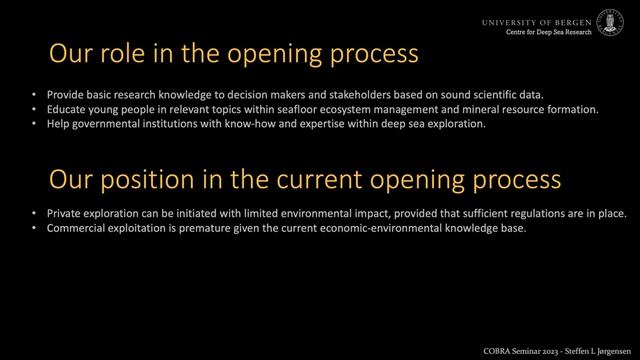 COBRA Webinar Series – The Status of Deep-Sea Mining in Norway смотреть онлайн