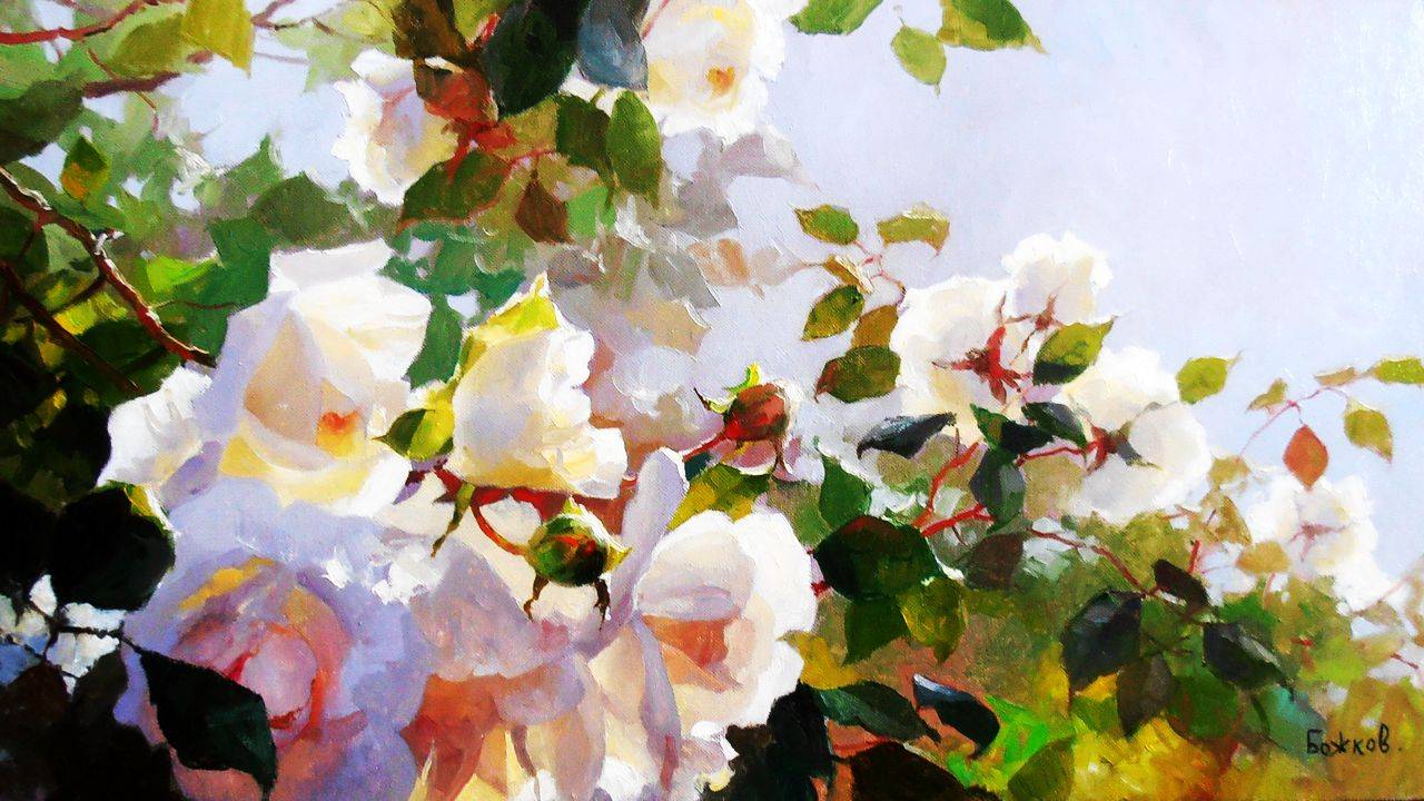 Весна в живописи художника Романа Божкова смотреть онлайн