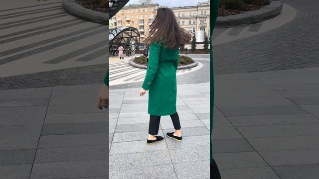 Тренч зелёный трендовый смотреть онлайн