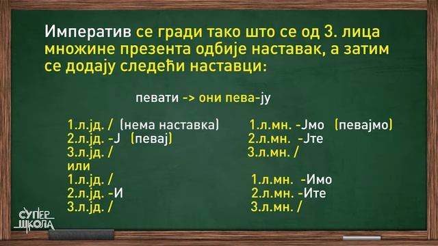 Imperativ - Srpski jezik za 6. razred (#61) | SuperŠkola смотреть онлайн