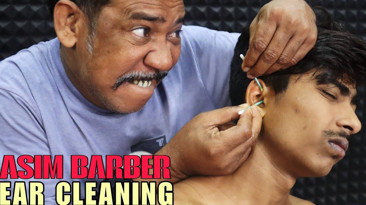 Ear Cleaning & Earwax Removal by Asim Barber ｜ Ear Fingaring with Oil ｜ Neck Cracking ｜ Sleep ASMR смотреть онлайн