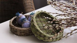 Плетению подноса в виде пасхального яйца🥚
