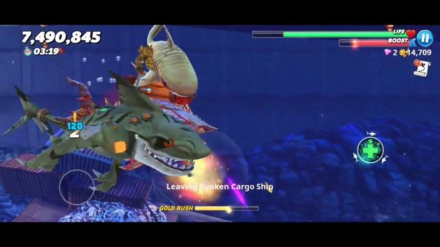 HUNGRY SHARK WORLD BIG ZOMBIE SHARK MEGALODON PLAY IN 2 MAP - THE MEG - HUNGRY SHARK WORLD GAMEPLAY смотреть онлайн