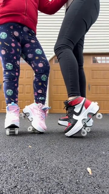 Roller Skates Roller Shoes Wheel Shoes Roller Sneakers Shoes Retractable Skateboarding смотреть онлайн