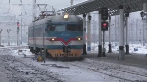 Прибытие рабочего поезда РП-9-002 "Томь" на ЖД-вокзал Красноярск