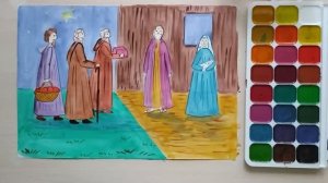 Поклонение волхвов. Библейские темы в изобразительном искусстве. ИЗО. Уроки рисования.