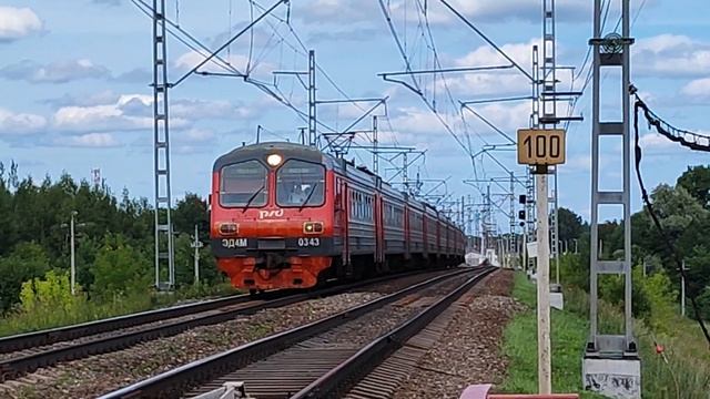 Укороченная ЭД4М-0343 укороченным рейсом Петушки — Серп и Молот смотреть онлайн
