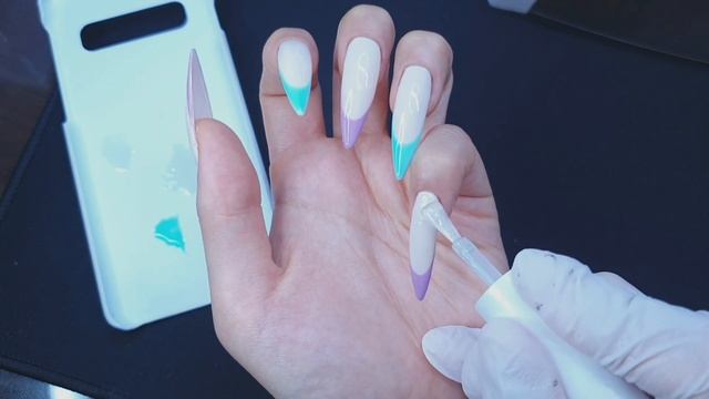 sub) self nail🎉 선 따는 거 이렇게 하면 쉬운데🎨 /셀프네일/연장/프렌치/무광 смотреть онлайн