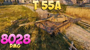 Т 55А - 5 Фрагов 8K Урона - Универсальный! - Мир Танков