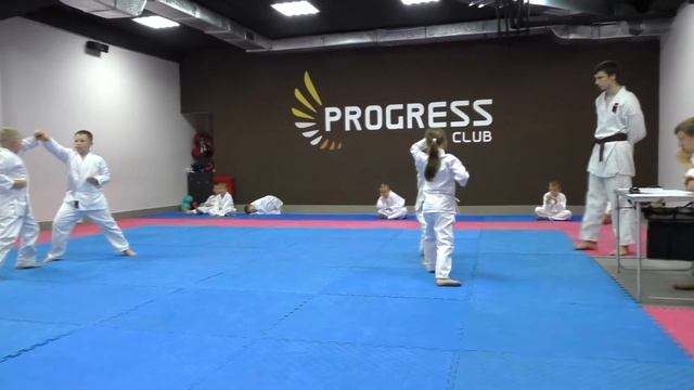 Little KARATE Girl \ Esenia passed 9 kyu karate test and GOT A White Belt