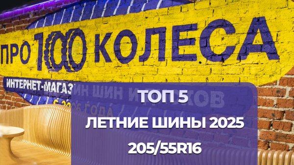 ТОП 5 Летних шин в размере 205/55R16 в сезоне 2025г. Рейтинг шин 205/55/16 от магазина ПростоКолеса